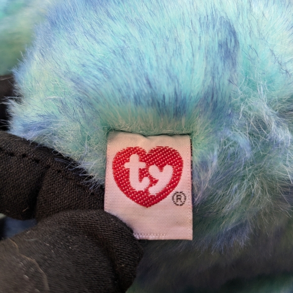 Ty 1999 Blue Teddy Bear Plush Stuffed Animal M-2 - Picture 8 of 11